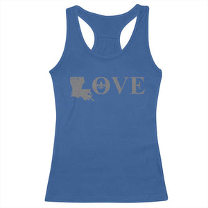 LOVE Louisiana Racerback Tank Top Fleur De Lis LA Map TS09 Royal Blue Print Your Wear