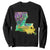 Home Louisiana Sweatshirt Mardi Gras Fleur De Lis LA Map TS09 Black Print Your Wear
