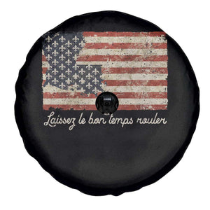 Louisiana Spare Tire Cover Laissez Les Bon Temps Rouler American Flag TS09 Print Your Wear