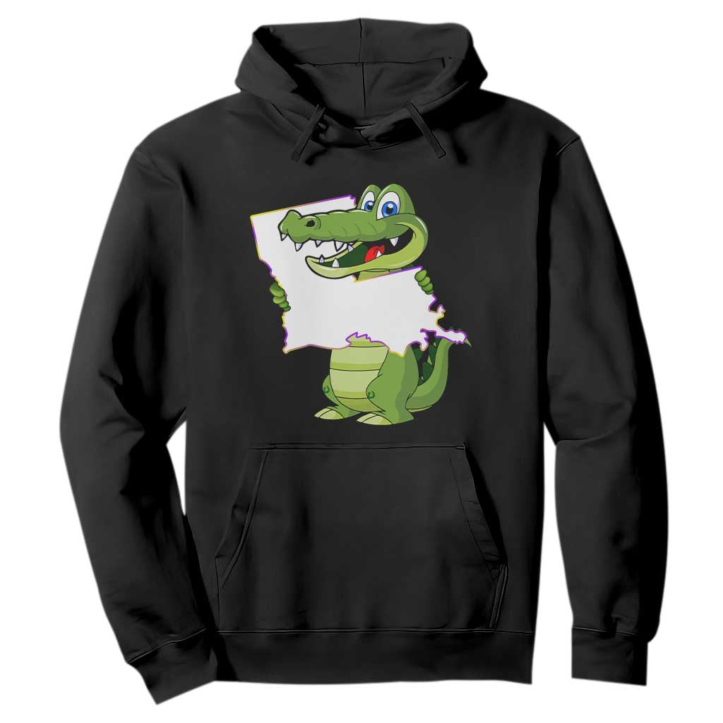 Cute Louisiana Aligator Hoodie TS09 Black Print Your Wear