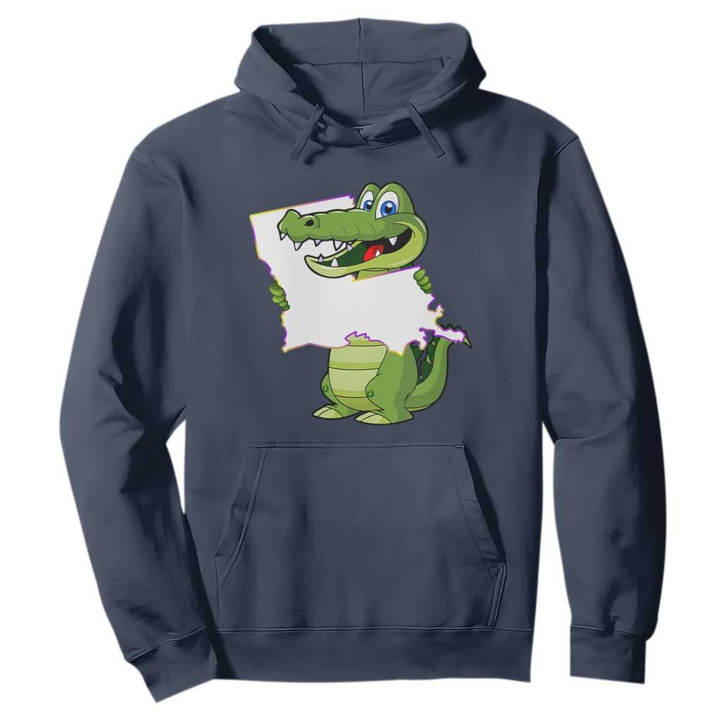 Cute Louisiana Aligator Hoodie TS09 Navy Print Your Wear