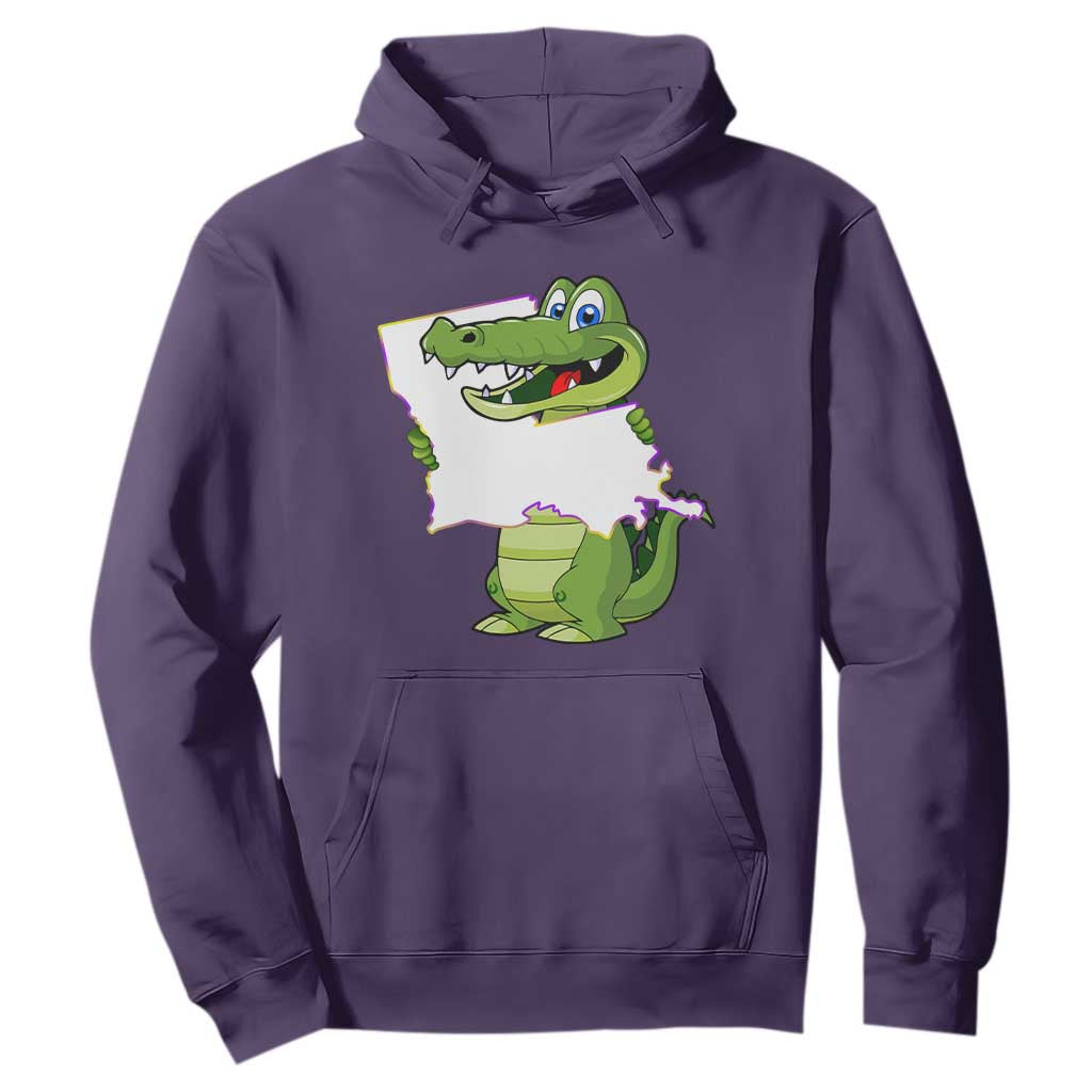 Cute Louisiana Aligator Hoodie TS09 Purple Print Your Wear