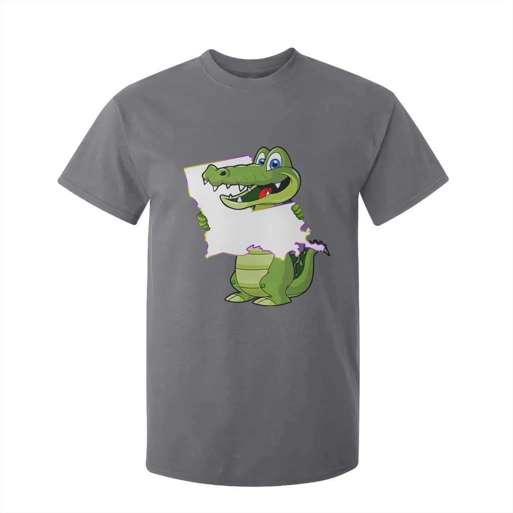 Cute Louisiana Aligator T Shirt For Kid TS09 Charcoal Print Your Wear
