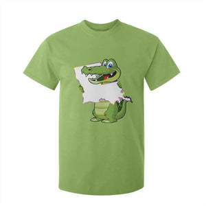Cute Louisiana Aligator T Shirt For Kid TS09 Lime Print Your Wear