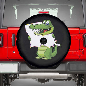 Cute Louisiana Aligator Spare Tire Cover TS09 Black Print Your Wear