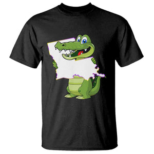 Cute Louisiana Aligator T Shirt TS09 Black Print Your Wear