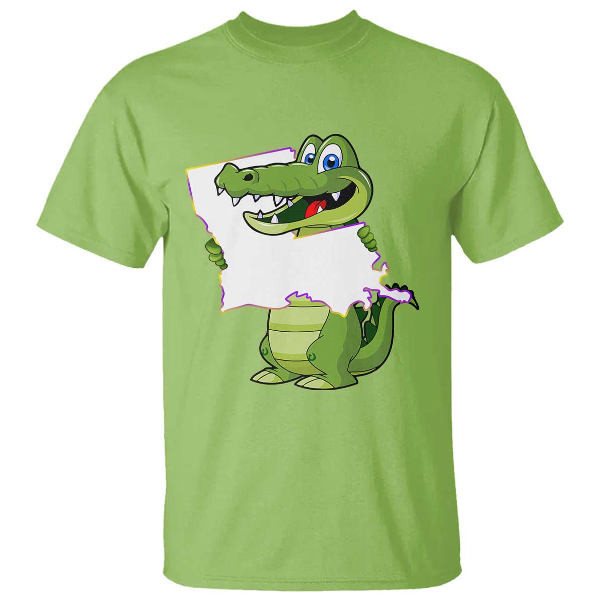 Cute Louisiana Aligator T Shirt TS09 Lime Print Your Wear