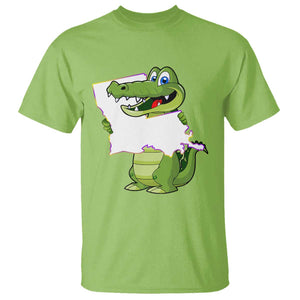 Cute Louisiana Aligator T Shirt TS09 Lime Print Your Wear