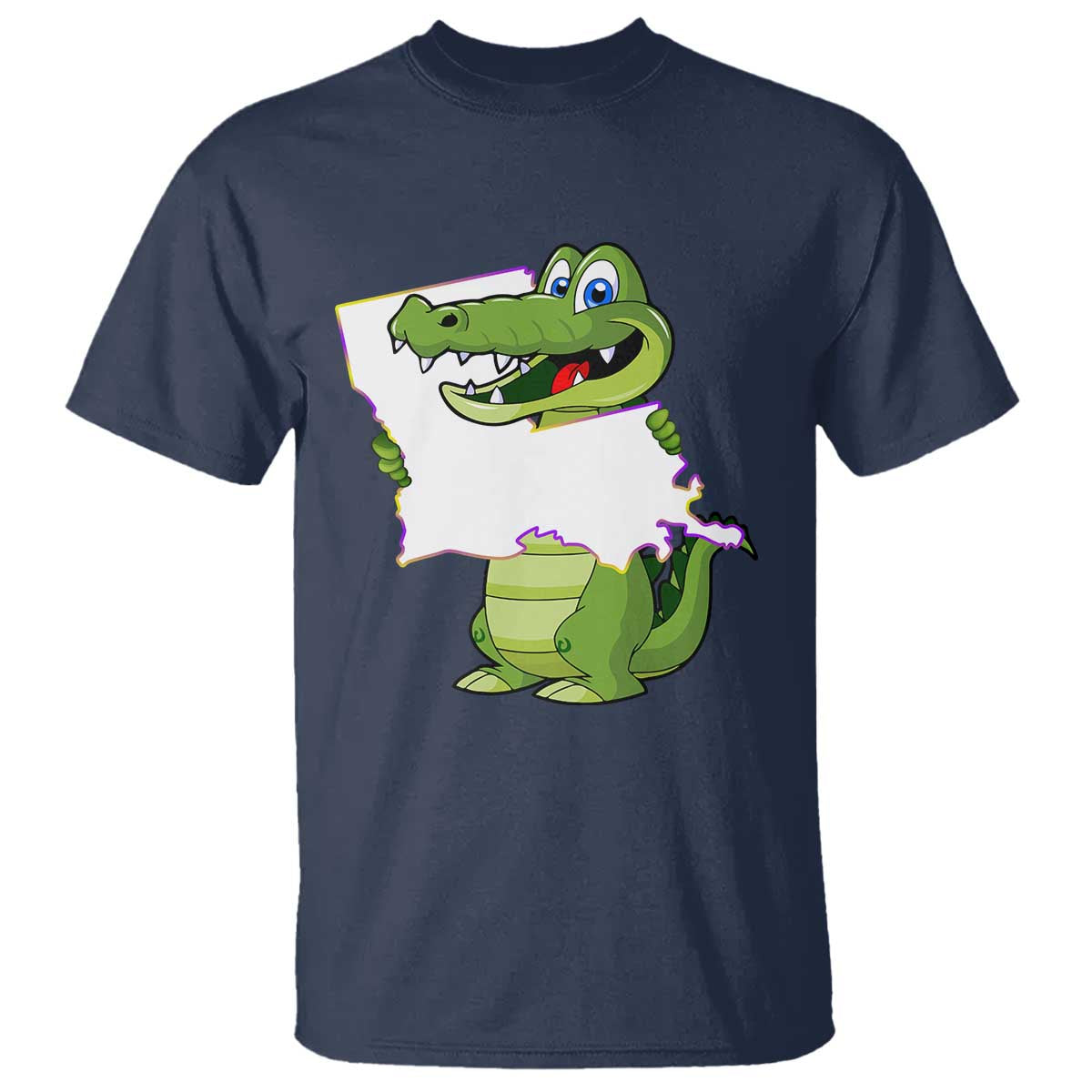 Cute Louisiana Aligator T Shirt TS09 Navy Print Your Wear