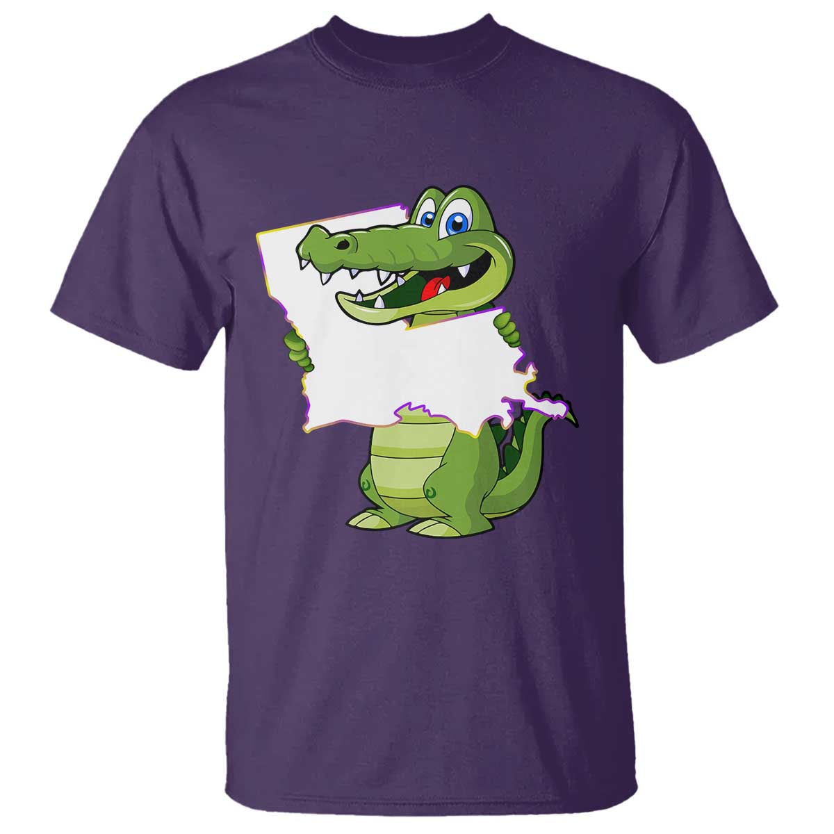 Cute Louisiana Aligator T Shirt TS09 Purple Print Your Wear