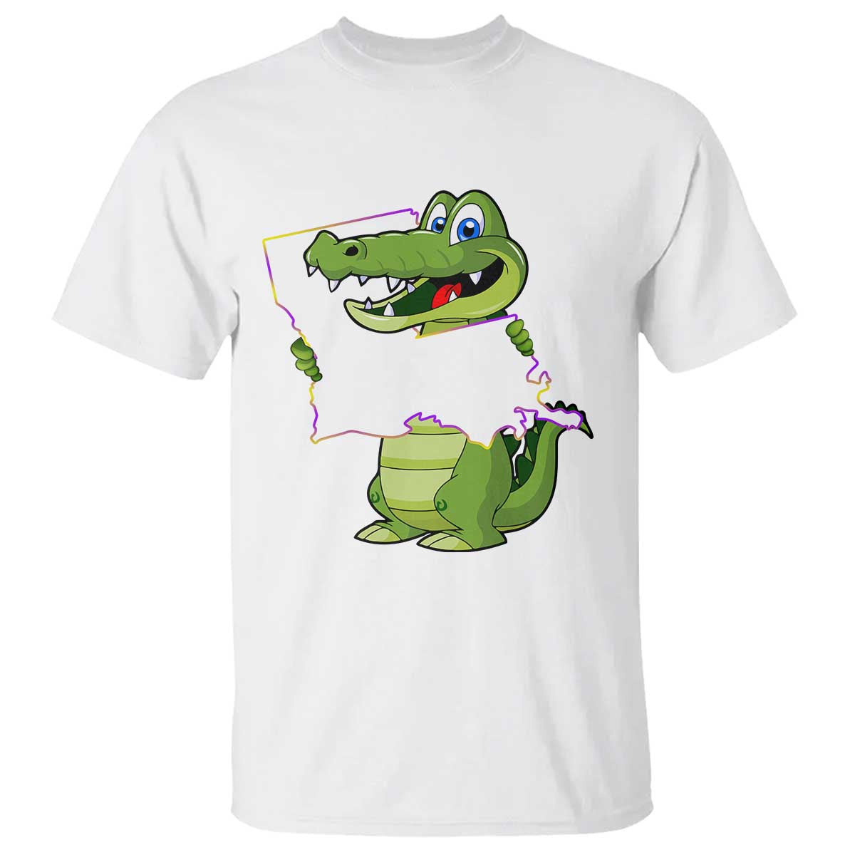 Cute Louisiana Aligator T Shirt TS09 White Print Your Wear