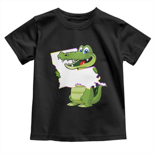 Cute Louisiana Aligator Toddler T Shirt TS09 Black Print Your Wear