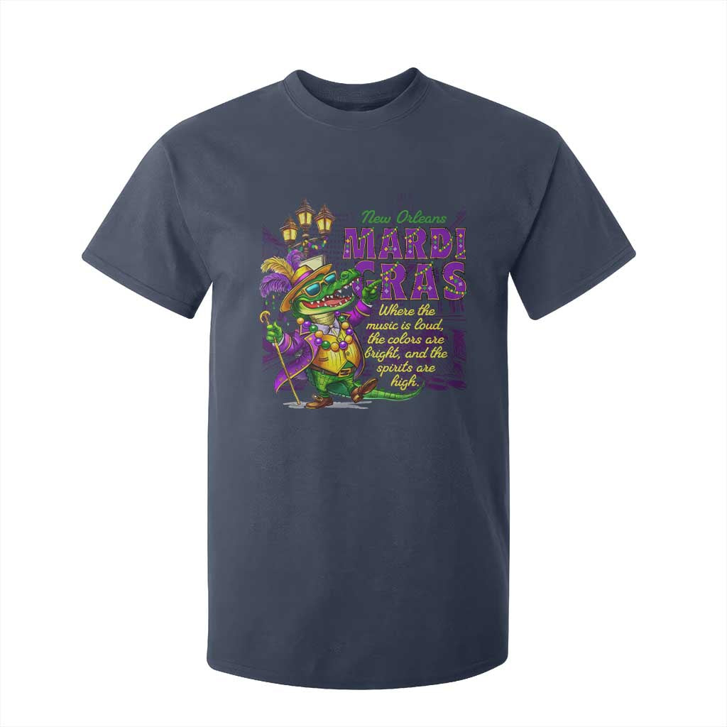 New Orleans Louisiana Mardi Gras T Shirt For Kid Where The Music Is Loud The Colors Are Bright And The Spirits Are High TS09 Navy Print Your Wear