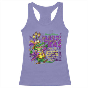 New Orleans Louisiana Mardi Gras Racerback Tank Top Where The Music Is Loud The Colors Are Bright And The Spirits Are High TS09 Violet Print Your Wear