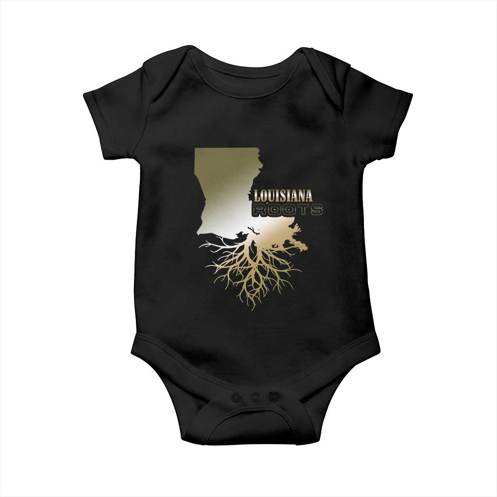 Louisiana Roots Pride Baby Onesie TS09 Black Print Your Wear