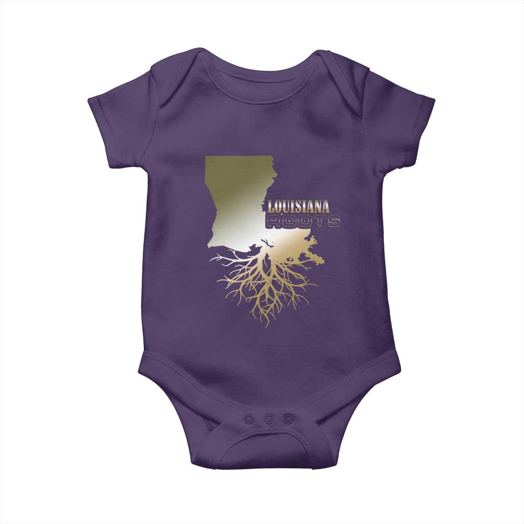 Louisiana Roots Pride Baby Onesie TS09 Purple Print Your Wear