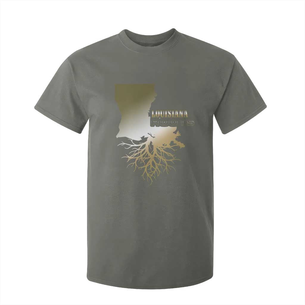Louisiana Roots Pride T Shirt For Kid TS09 Military Green Print Your Wear