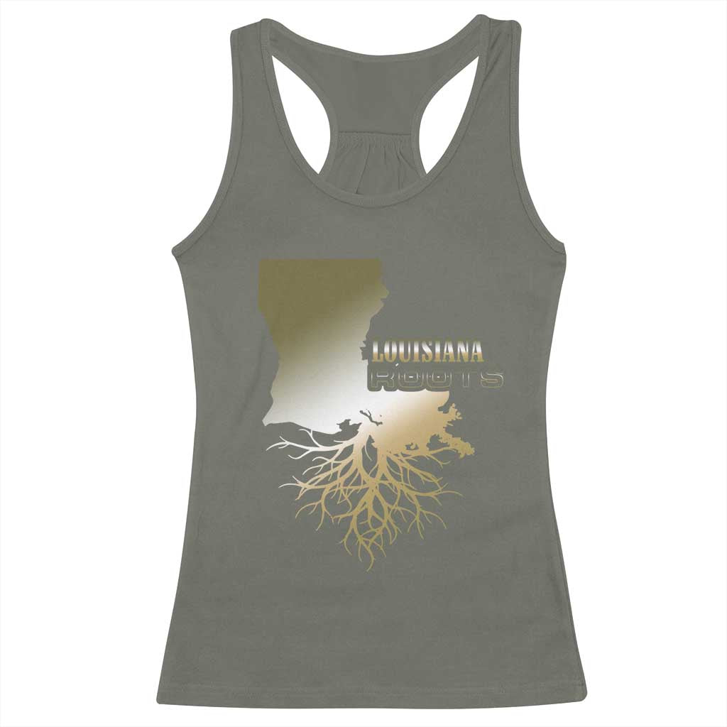 Louisiana Roots Pride Racerback Tank Top TS09 Military Green Print Your Wear