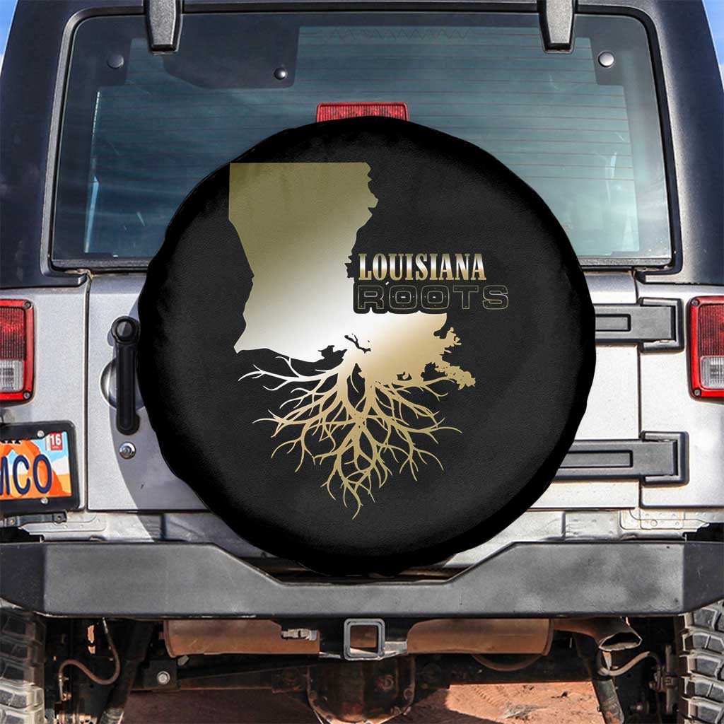 Louisiana Roots Pride Spare Tire Cover TS09 No hole Black Print Your Wear
