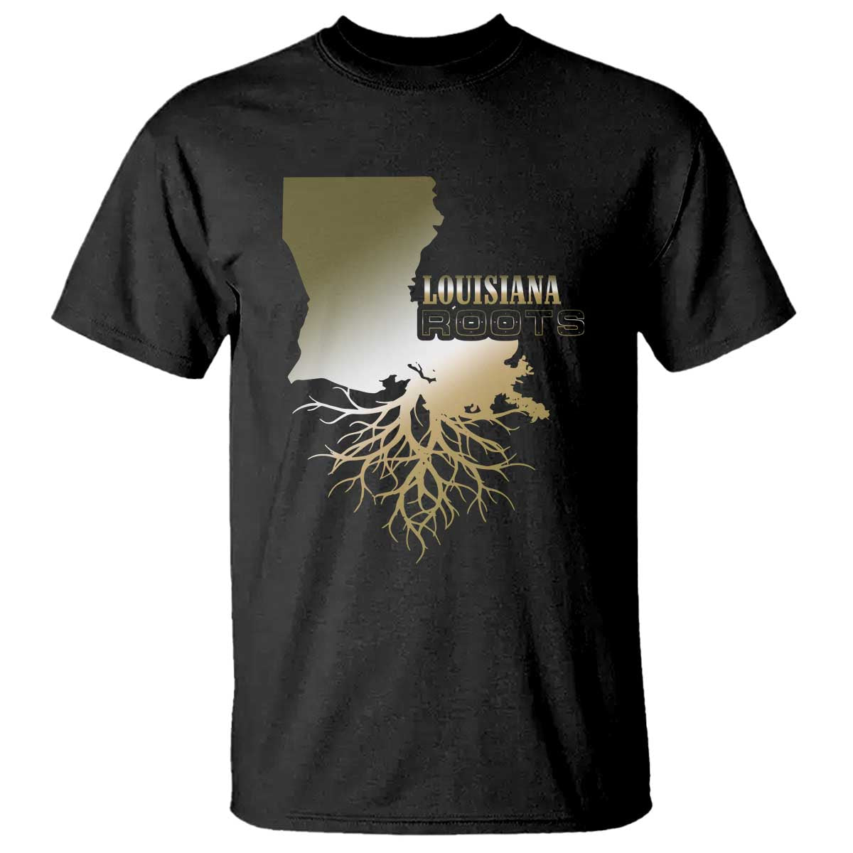 Louisiana Roots Pride T Shirt TS09 Black Print Your Wear