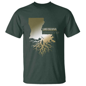 Louisiana Roots Pride T Shirt TS09 Dark Forest Green Print Your Wear