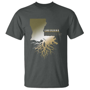 Louisiana Roots Pride T Shirt TS09 Dark Heather Print Your Wear