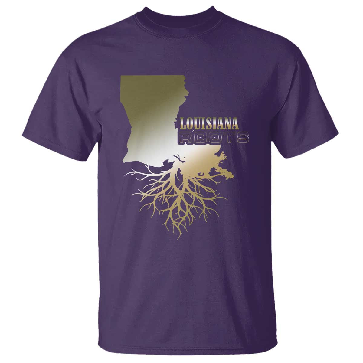 Louisiana Roots Pride T Shirt TS09 Purple Print Your Wear