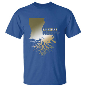 Louisiana Roots Pride T Shirt TS09 Royal Blue Print Your Wear