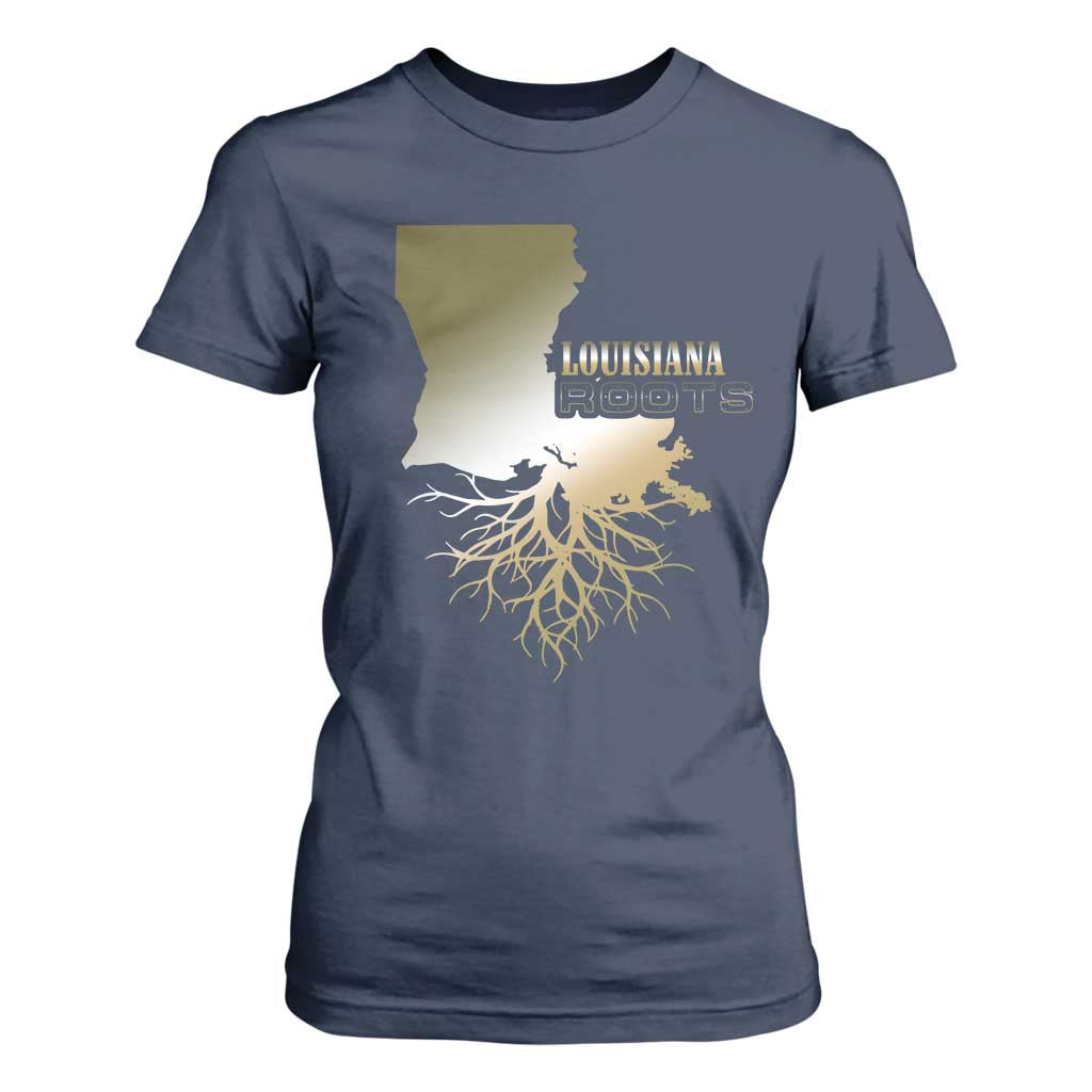 Louisiana Roots Pride T Shirt For Women TS09 Navy Print Your Wear