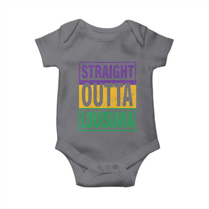 Straight Outta Louisiana Baby Onesie TS09 Charcoal Print Your Wear