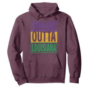Straight Outta Louisiana Hoodie TS09 Maroon Print Your Wear