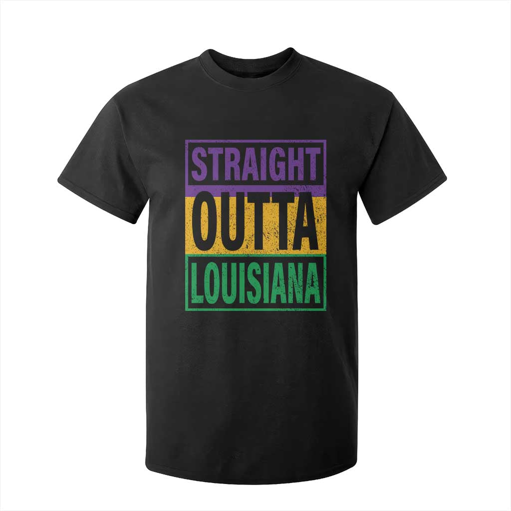 Straight Outta Louisiana T Shirt For Kid TS09 Black Print Your Wear