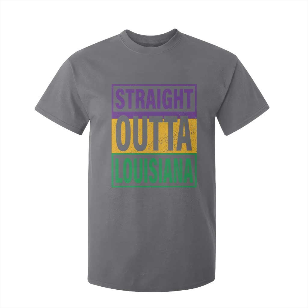 Straight Outta Louisiana T Shirt For Kid TS09 Charcoal Print Your Wear