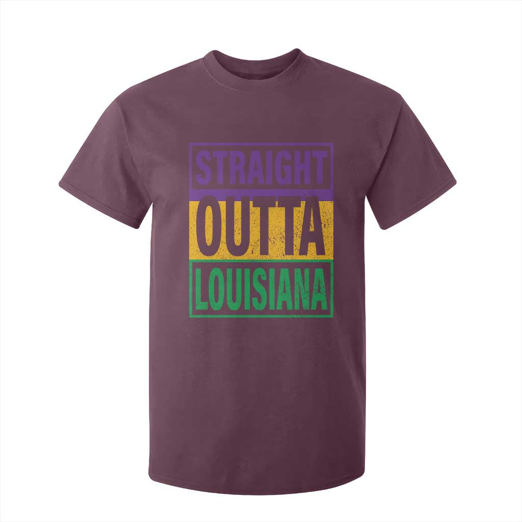 Straight Outta Louisiana T Shirt For Kid TS09 Maroon Print Your Wear