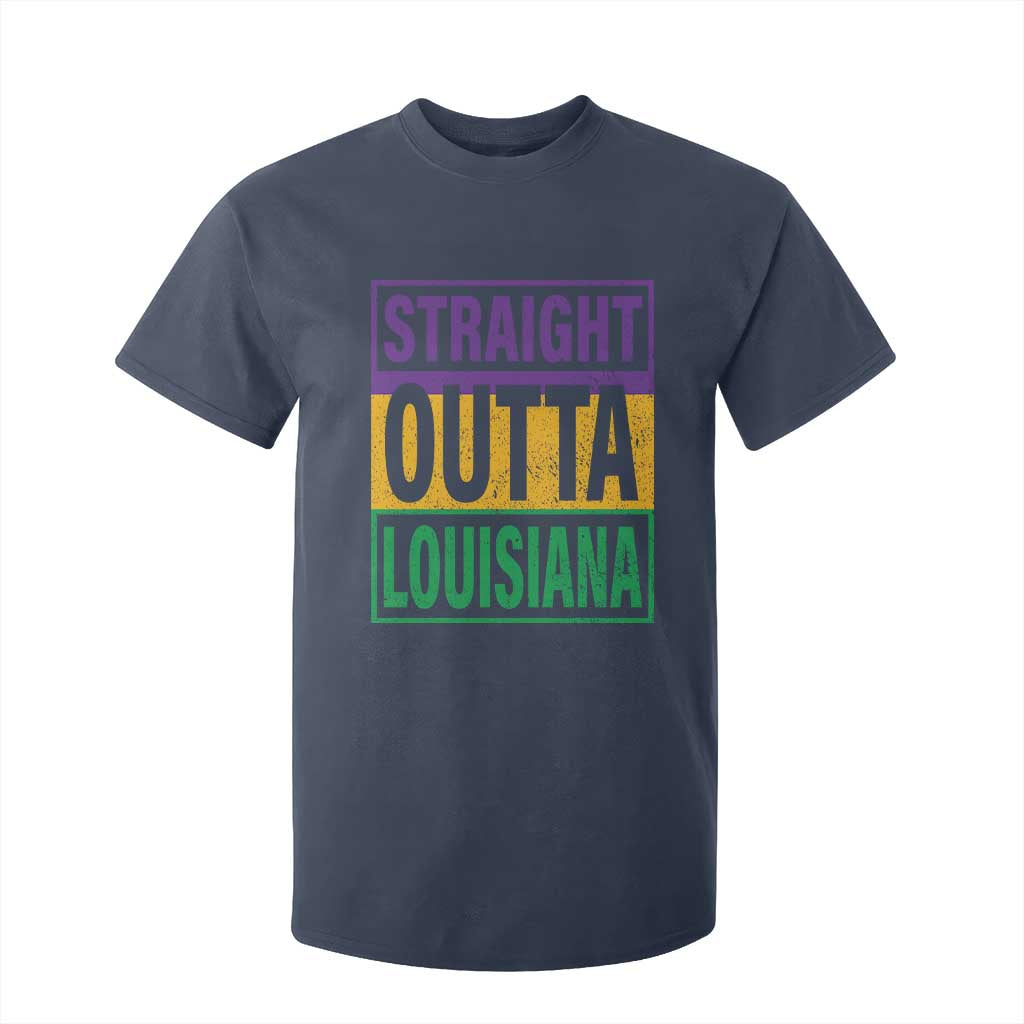 Straight Outta Louisiana T Shirt For Kid TS09 Navy Print Your Wear