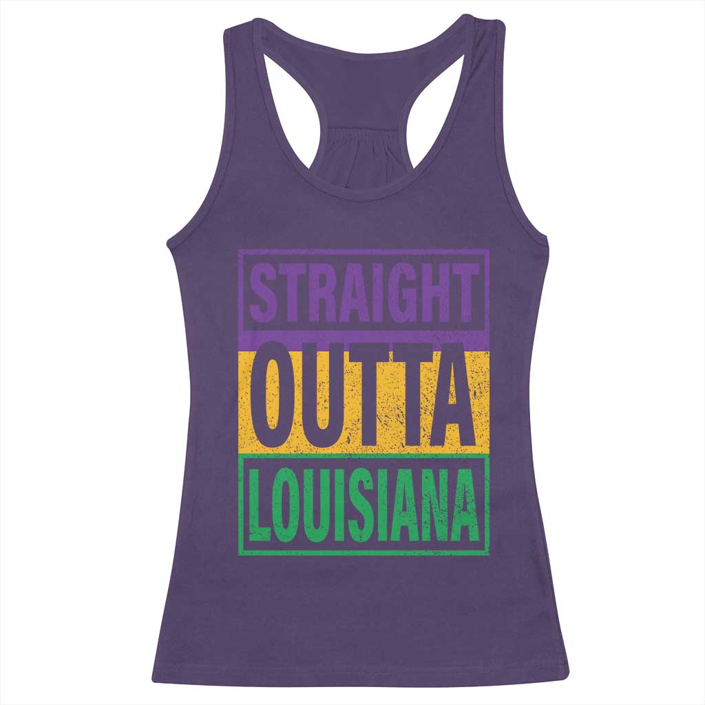 Straight Outta Louisiana Racerback Tank Top TS09 Purple Print Your Wear