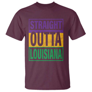 Straight Outta Louisiana T Shirt TS09 Maroon Print Your Wear