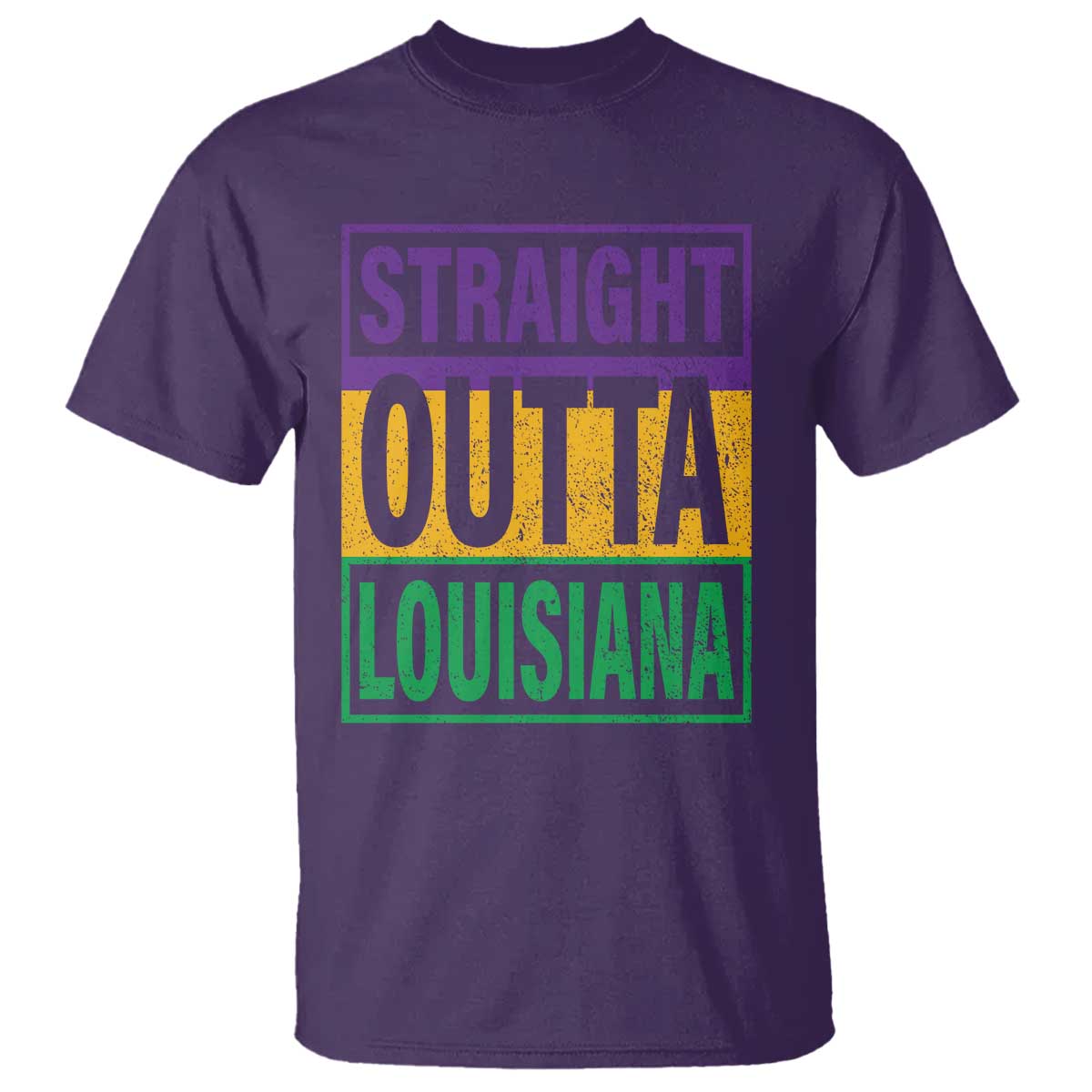 Straight Outta Louisiana T Shirt TS09 Purple Print Your Wear