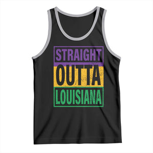 Straight Outta Louisiana Tank Top TS09 Black Athletic Heather Print Your Wear