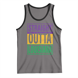 Straight Outta Louisiana Tank Top TS09 Deep Heather Black Print Your Wear