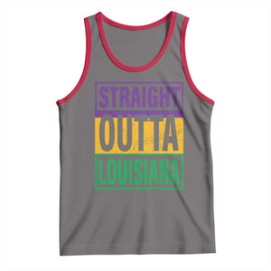 Straight Outta Louisiana Tank Top TS09 Deep Heather Red Print Your Wear