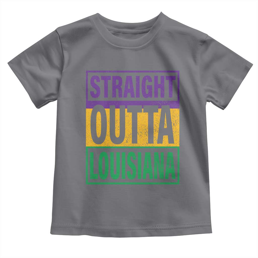 Straight Outta Louisiana Toddler T Shirt TS09 Charcoal Print Your Wear