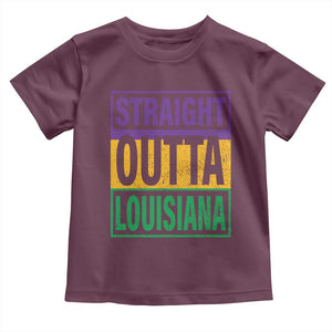 Straight Outta Louisiana Toddler T Shirt TS09 Maroon Print Your Wear