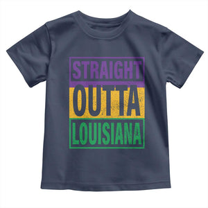 Straight Outta Louisiana Toddler T Shirt TS09 Navy Print Your Wear