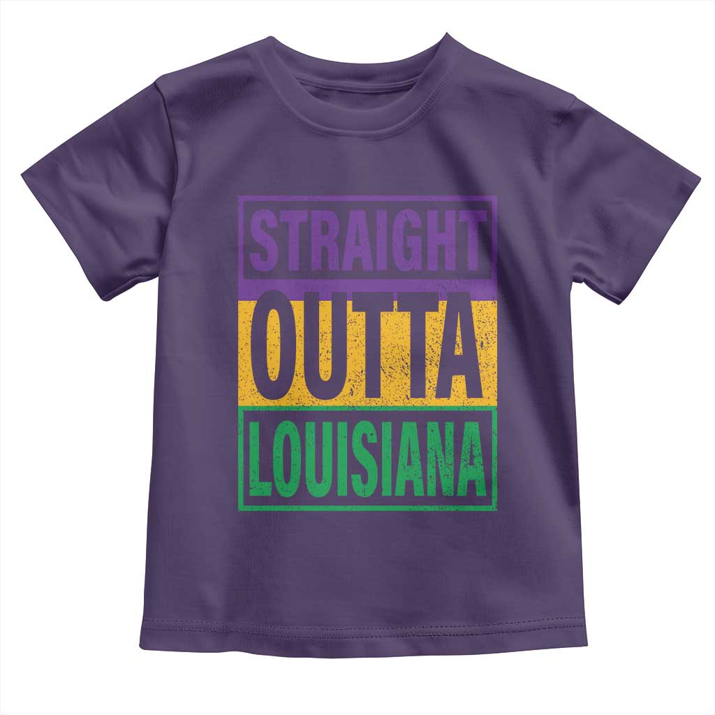 Straight Outta Louisiana Toddler T Shirt TS09 Purple Print Your Wear