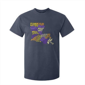 Louisiana T Shirt For Kid Creole Cajun Culture LA Map TS09 Navy Print Your Wear