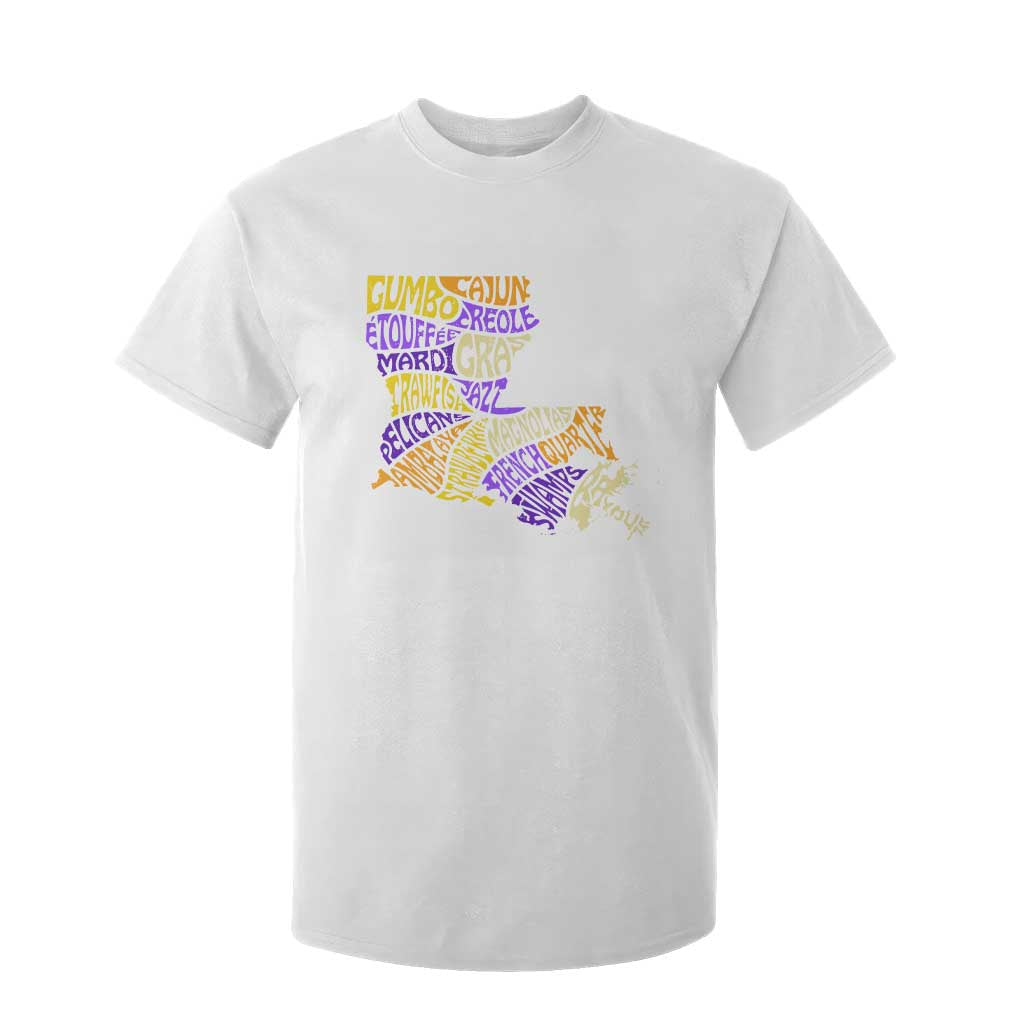 Louisiana T Shirt For Kid Creole Cajun Culture LA Map TS09 White Print Your Wear