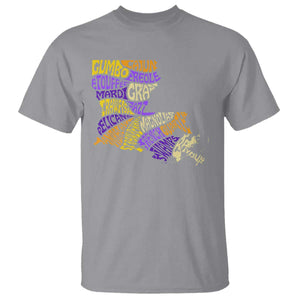 Louisiana T Shirt Creole Cajun Culture LA Map TS09 Sport Gray Print Your Wear