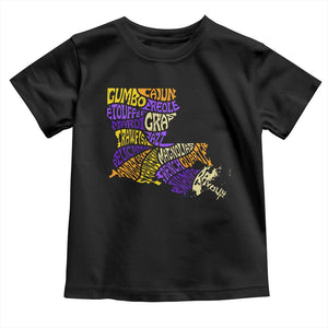 Louisiana Toddler T Shirt Creole Cajun Culture LA Map TS09 Black Print Your Wear
