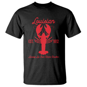 Louisiana Crawfish T Shirt Laissez Les Bon Temps Rouler 1812 TS09 Black Print Your Wear